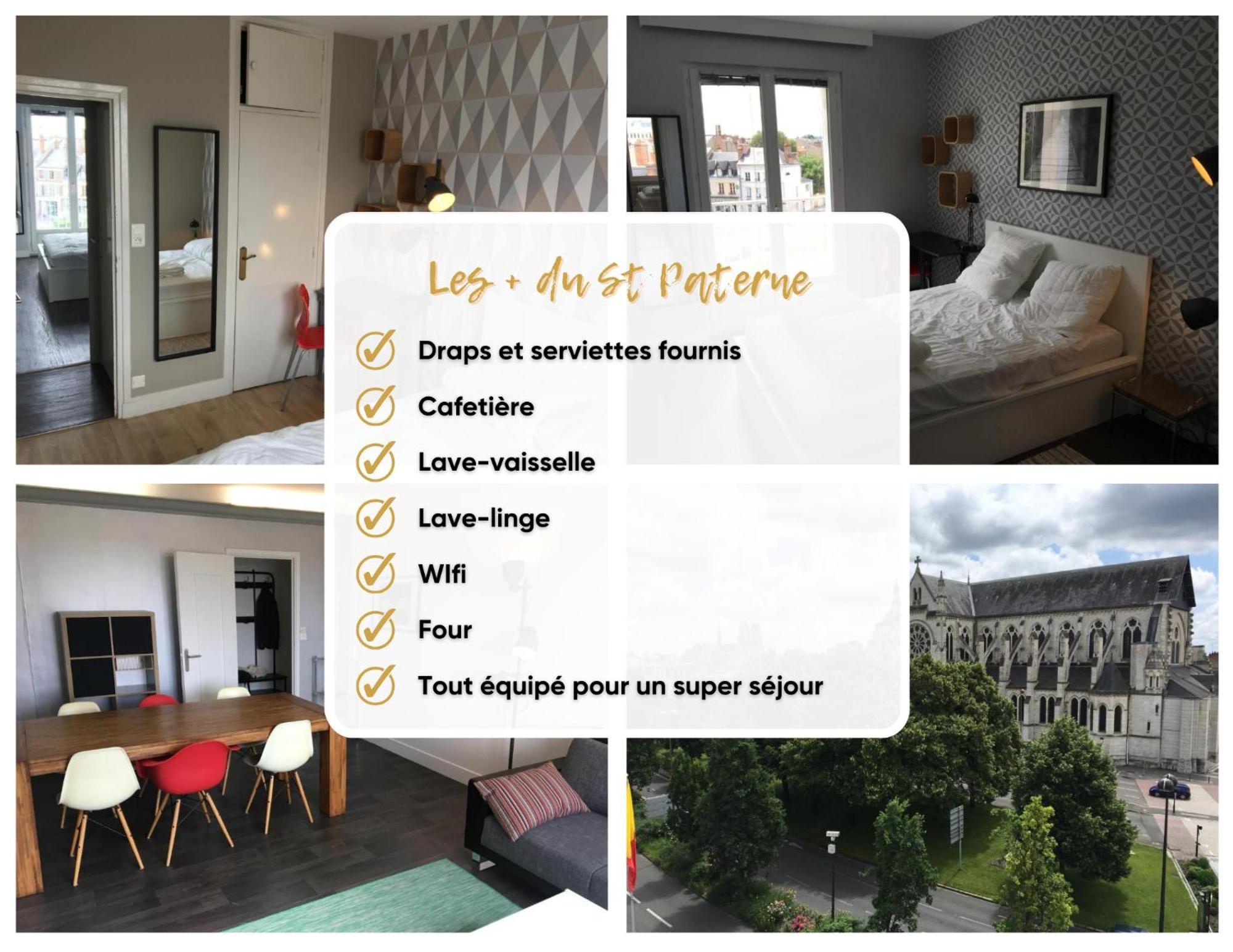 Le St Paterne, Hyper Centre, 3 Chambres Tt Confort Orleans Ngoại thất bức ảnh
